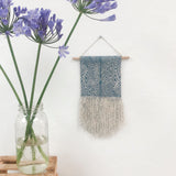 Small Flame Wall Hanging in Blue