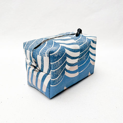 Blue and Taupe Dopp Kit