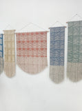 Scallop Block Print Fringe Wall Hanging in Terra Cotta