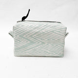 Mint and Taupe Stripe Dopp Kit
