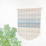 Gradient Wave Wall Hanging in Taupe to Blue