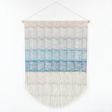 Gradient Wave Wall Hanging in Taupe to Blue