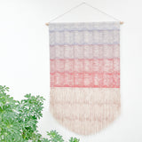 Gradient Wave Wall Hanging in Lavender to Red
