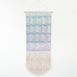 Small Gradient Wave Wall Hanging in Teal to Lavender