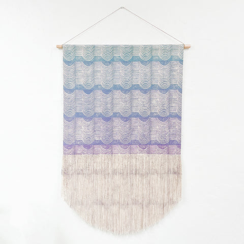 Gradient Wave Wall Hanging in Blue to Purple
