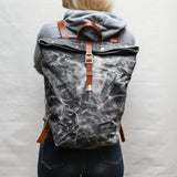 Black Marble Large Backpack