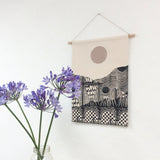 Black Patchwork Landscape Wall Hanging