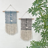 Small Con Geo Wall Hanging in Black or Blue