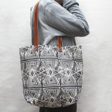 Evil Eye Block Print Tote Bag