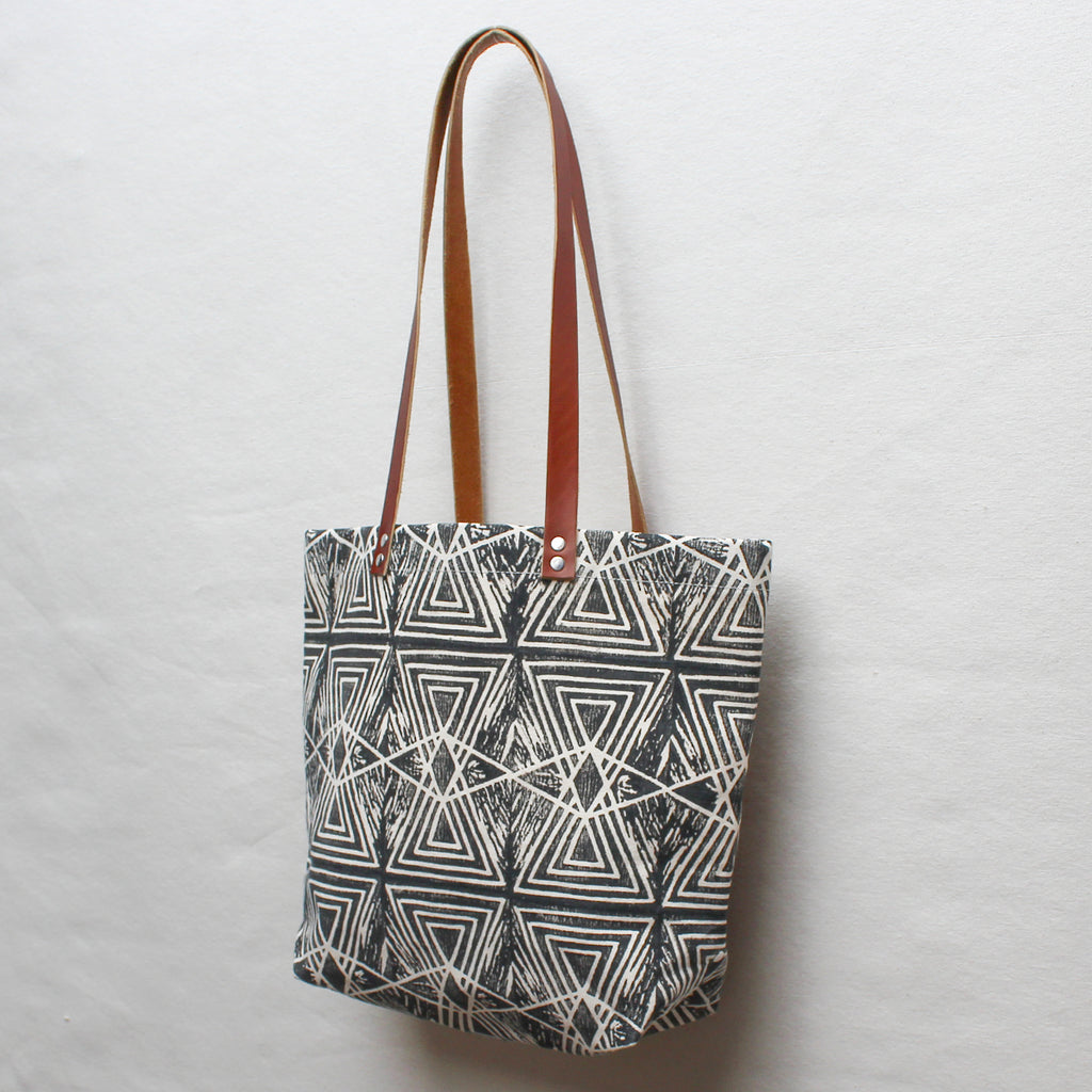 Vintage Coal Bag with Stencil 