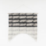 Fern Stripe Fringe Arch Wall Hanging in Black