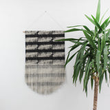 Fern Stripe Fringe Wall Hanging in Black