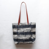 Fern Stripe Block Print Tote Bag