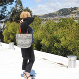 Flame Block Print Tote Bag