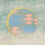 Green Flame Eclipse Wall Hanging with Terra and Blue