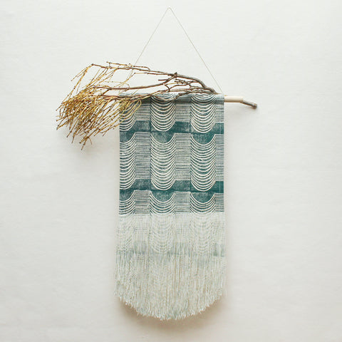 Medium Wave Wall Hanging in Green