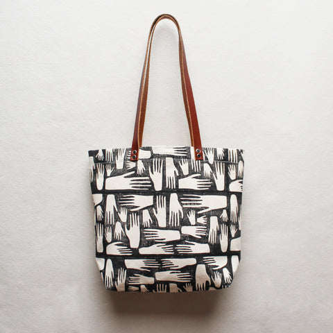 Hands Block Print Tote Bag