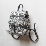 Houses Block Print Small Backpack