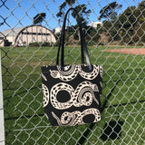 Snake Screen Print Canvas Tote Bag