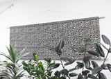 Bullseye Extra Large Faux Headboard Wall Hanging Black