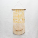 Layered Evil Eye and Scallop Wall Hanging in Yellow