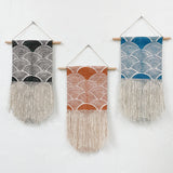 Small Scallop Wall Hanging in Black, Blue or Burnt Orange