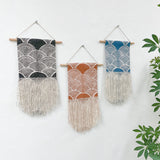 Small Scallop Wall Hanging in Black, Blue or Burnt Orange