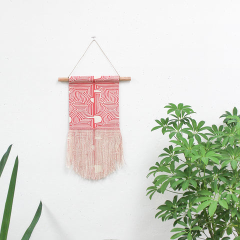 Small Con Geo Wall Hanging in Pink