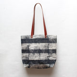 Fern Stripe Block Print Tote Bag