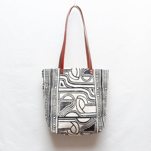 Nouveau Block Print Tote Bag