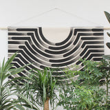 Painted Stripe Faux Headboard Wall Hanging
