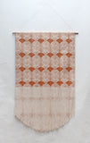Scallop Block Print Fringe Wall Hanging in Burnt Orange