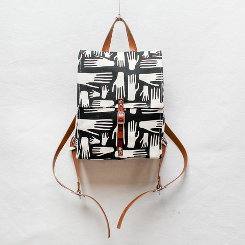 Hands Screen Print Small Backpack