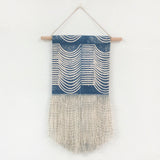 Small Wave Wall Hanging in Blue, Black, Taupe, or Burnt Orange