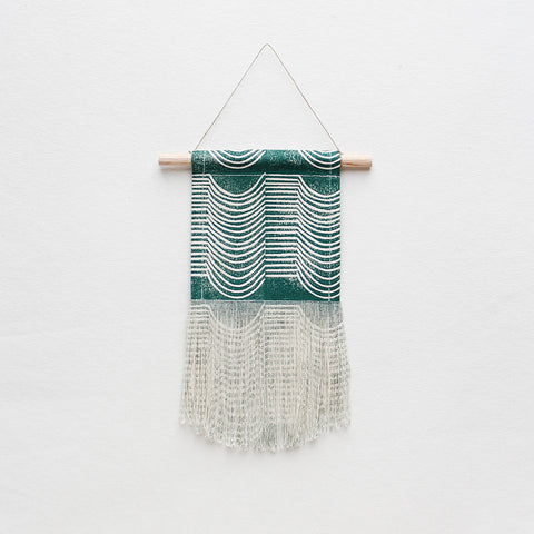 Small Wave Wall Hanging in Green
