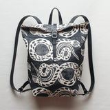 Snake Block Print Large Backpack