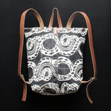 Snake Block Print Large Backpack