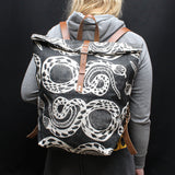 Snake Block Print Large Backpack