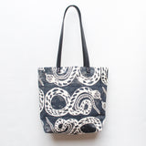 Snake Block Print Tote Bag