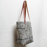 Snowbow Block Print Tote Bag