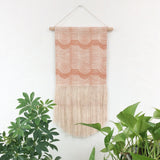 Medium Wave Wall Hanging in Salmon or Blue