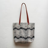 Wave Block Print Tote Bag