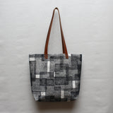 Layered Rec Block Print Tote Bag