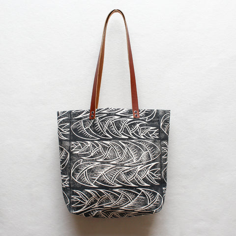 Paradise Block Print Tote Bag